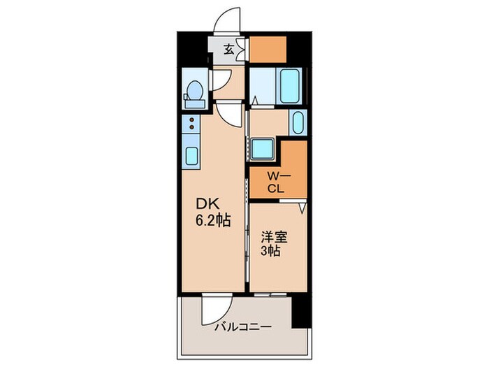 ｴｽﾃﾑｺｰﾄ名古屋ｾﾝﾄﾘｱ(1405)の物件間取画像