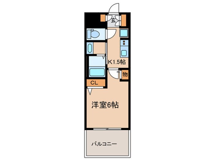ｴｽﾃﾑｺｰﾄ名古屋ｾﾝﾄﾘｱ(1504)の物件間取画像
