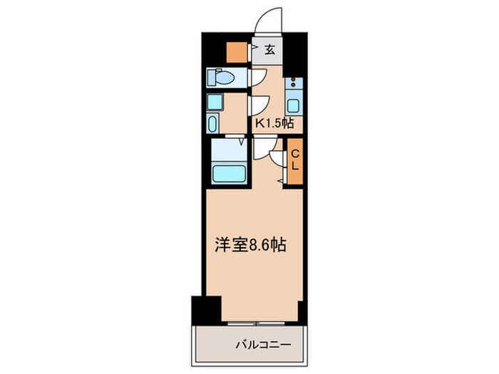 ﾌｧｽﾃｰﾄ名古屋駅前ｱﾙﾃｨｽ(1503)の物件間取画像