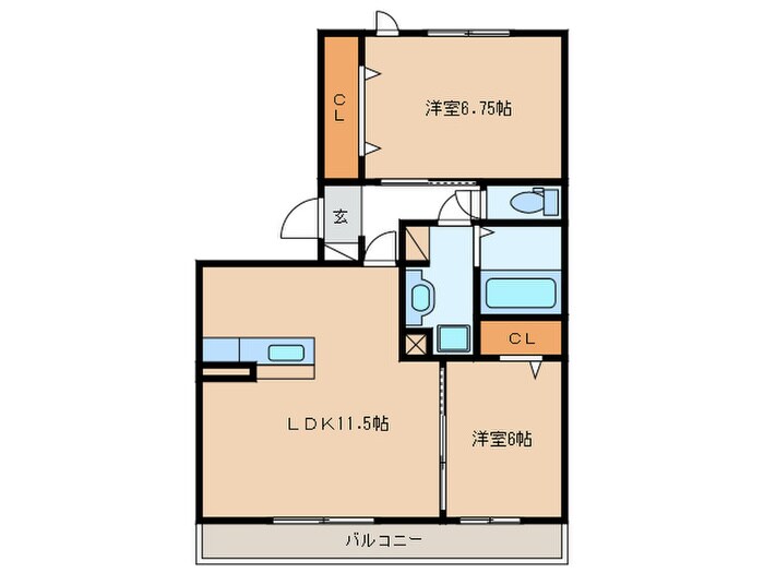 サンライズ末広の物件間取画像