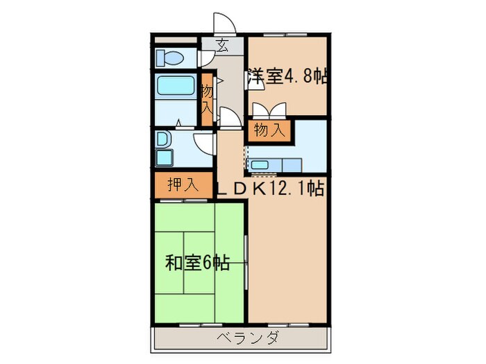 ベルクレストの物件間取画像