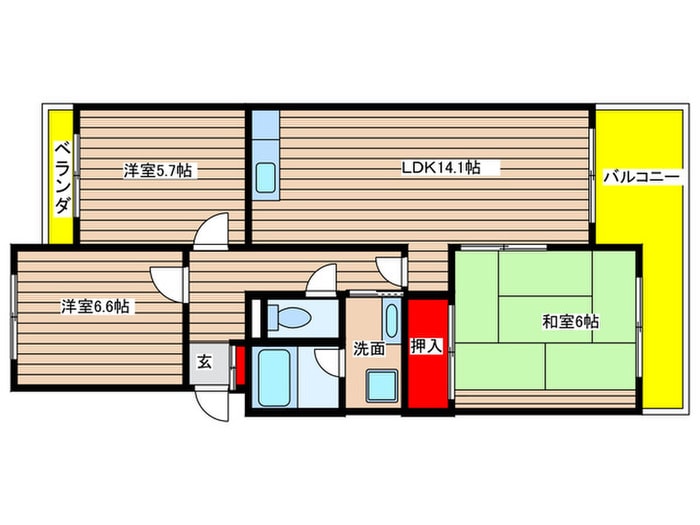 密柑山セピアコ－トの物件間取画像