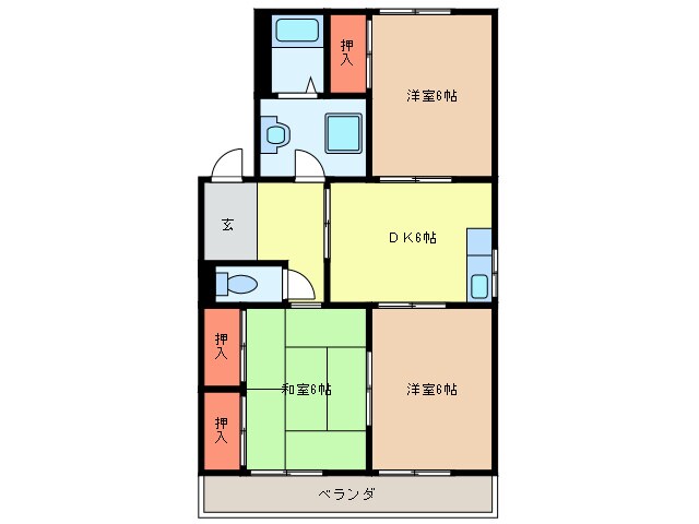ハイツ高根の物件間取画像