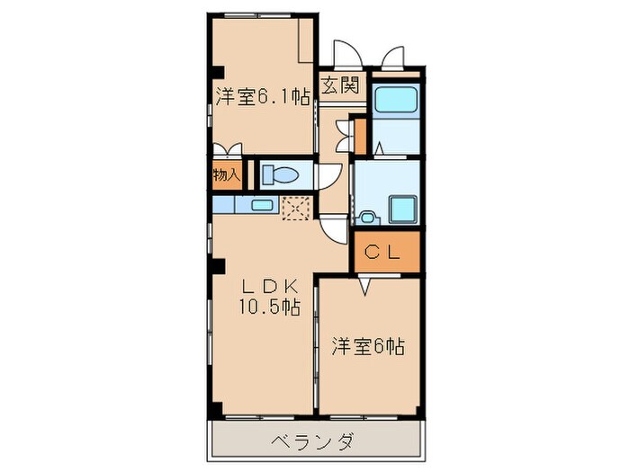 エバーグリーン横吹の物件間取画像
