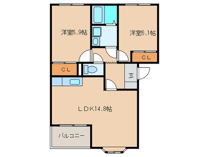 メゾン　フィ－ルドの物件間取画像