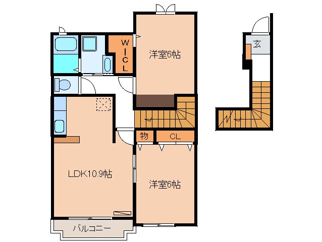 ナリッシュＭの物件間取画像