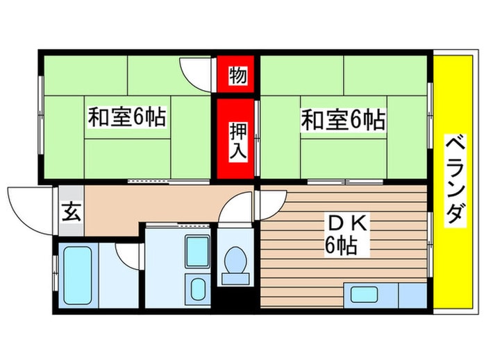 緑ハイツの物件間取画像