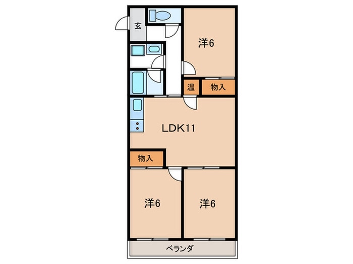 コラージュIIの物件間取画像