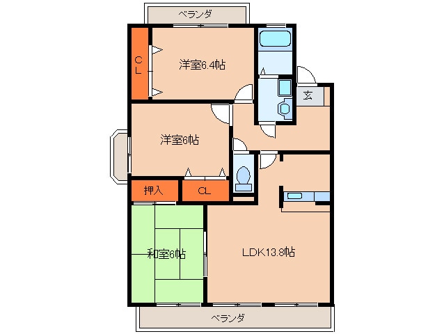 ブラウニ－２の物件間取画像