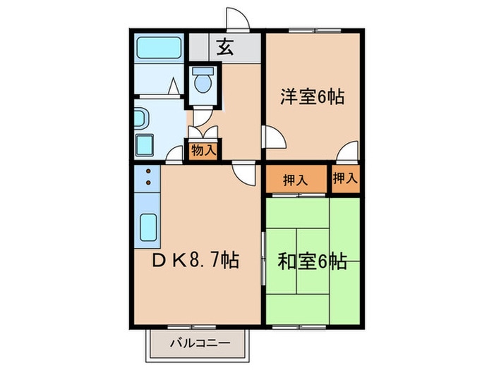 シャルレ永井の物件間取画像