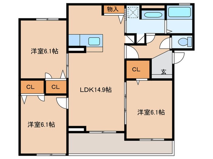 アベニールの物件間取画像