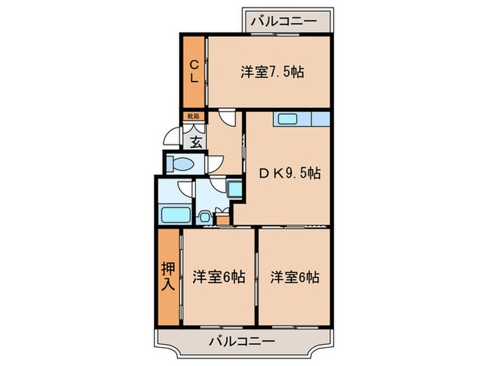 グリ－ンパレス弥生の物件間取画像