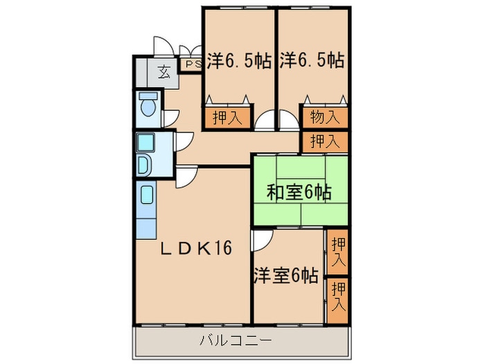 エレガンスマインⅢの物件間取画像