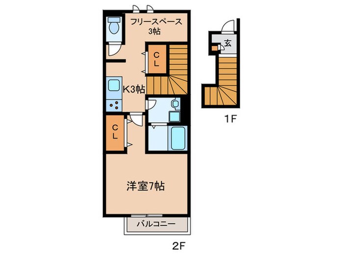 Clair Forest Ⅰの物件間取画像