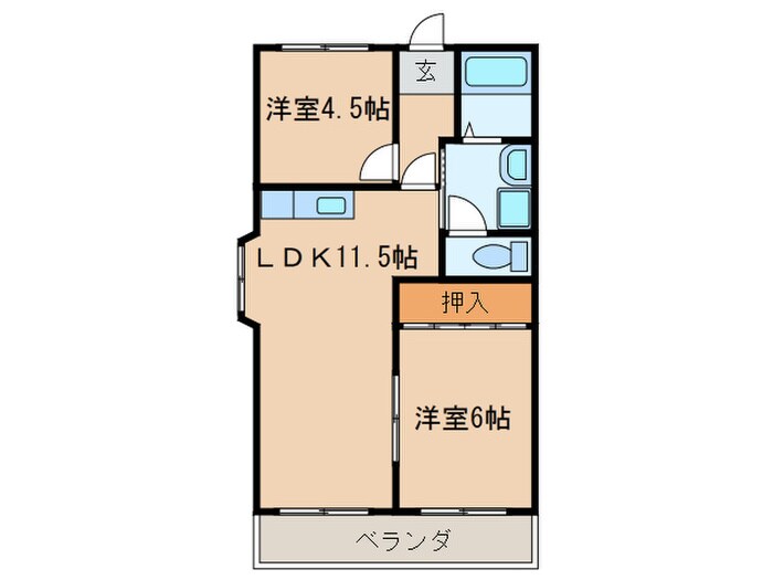 エクシ－ド　Ａ棟の物件間取画像