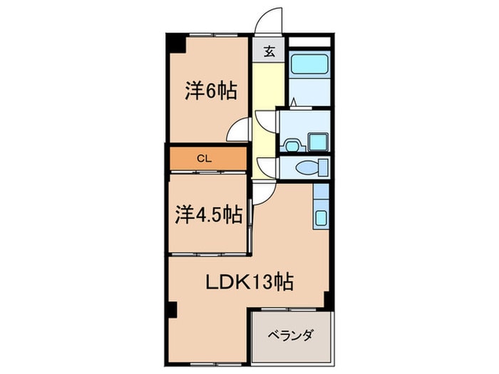 コ－ポヤマギワの物件間取画像