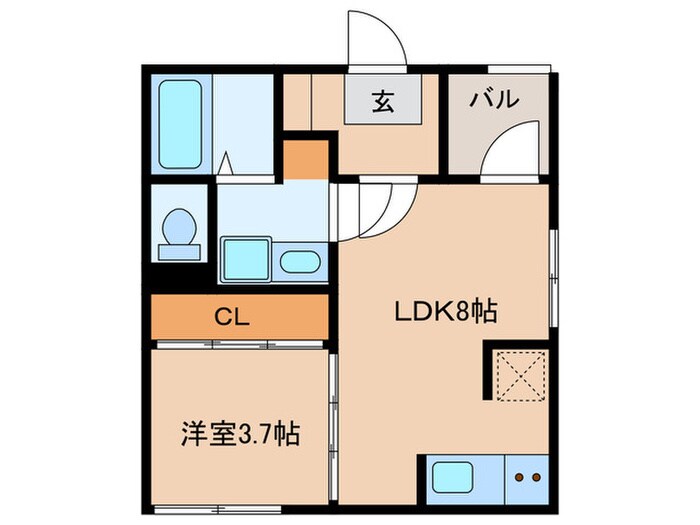 フェリーチェ長筬の物件間取画像