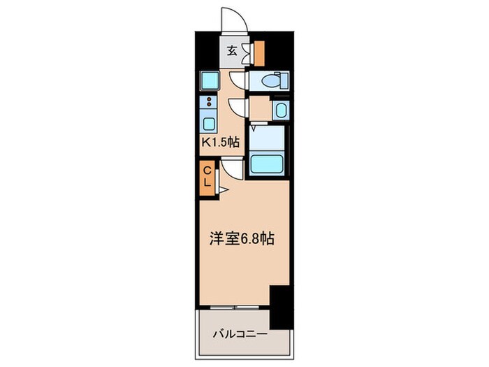 ﾌﾟﾚｻﾝｽ名古屋駅ｹﾞｰﾄ(208)の物件間取画像