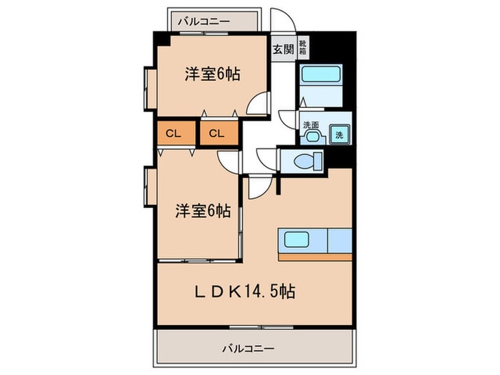 コンフォ－ト東中島の物件間取画像