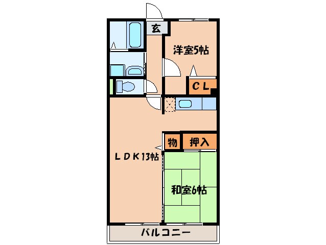 コ－トアルカディア(1－3号室)の物件間取画像