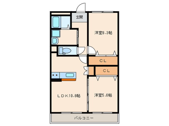 エメラルドホームの物件間取画像