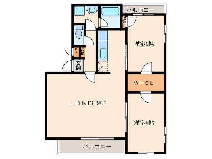 ベルキュ－ブ豊栄の物件間取画像