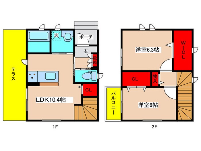 アビタ青池A棟の物件間取画像