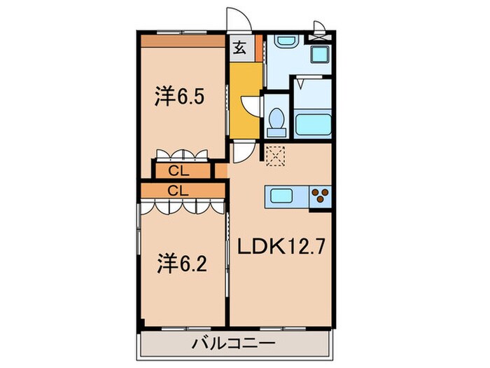 シエル　クレ－ルの物件間取画像