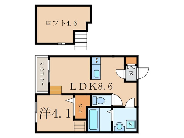 グランディⅡの物件間取画像