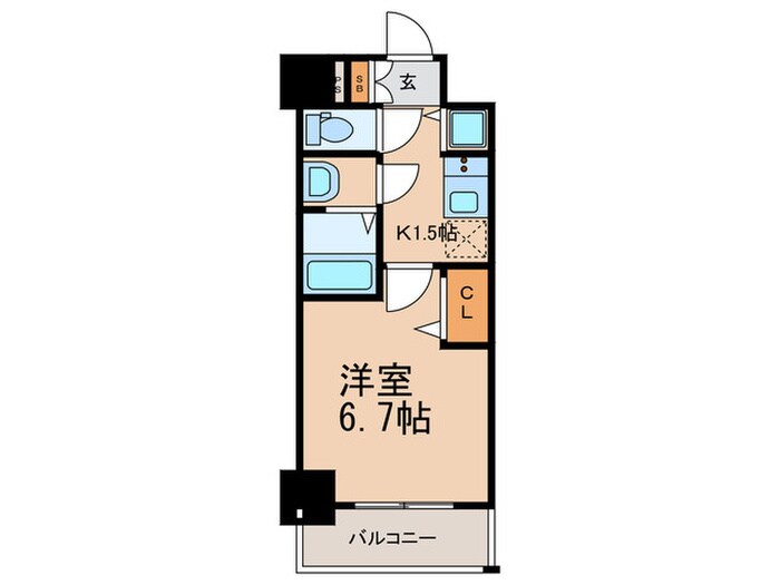 ﾌﾟﾚｻﾝｽ名古屋STATIONﾙﾐｱｽ(906)の物件間取画像