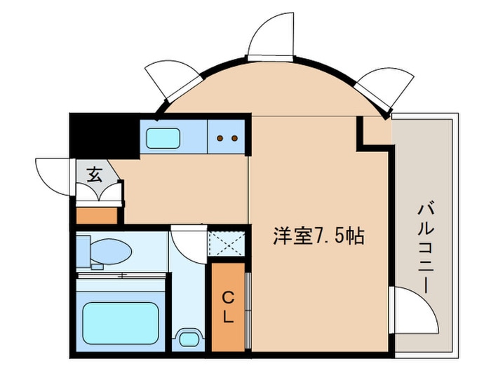 ＢＩＡＮＣＡＳＡ水主町の物件間取画像