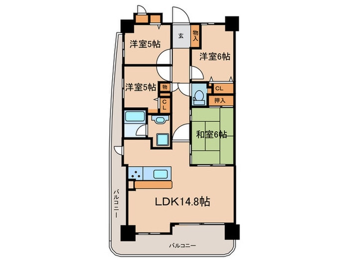 ﾗｲｵﾝｽﾞﾏﾝｼｮﾝ吹上（６０１）の物件間取画像