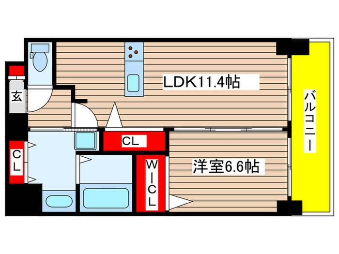 ﾌﾟﾚｻﾝｽ鶴舞公園ｾﾗｳﾞｨ(1404)の物件間取画像