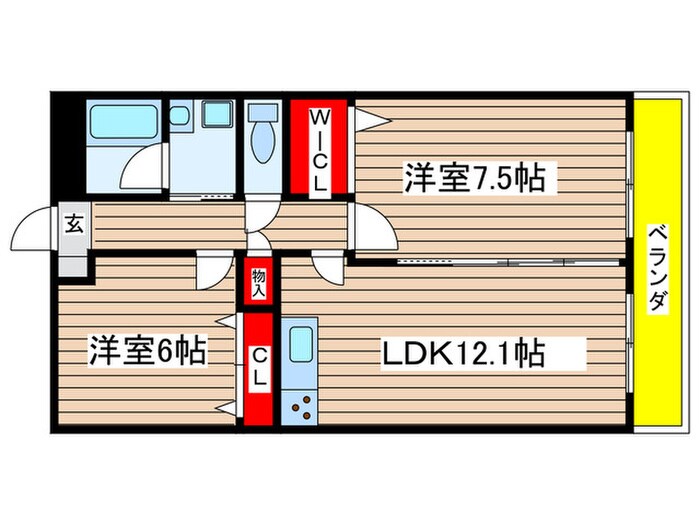 レ－ジュ大和の物件間取画像