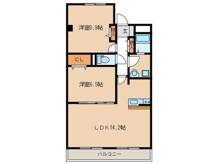 リヴェール末広Ⅱの物件間取画像