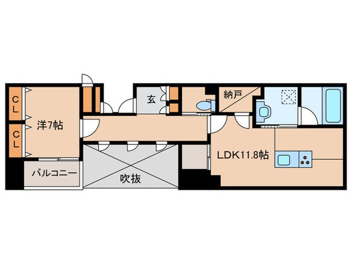 Ms Ark Hisaya-Odoriの物件間取画像