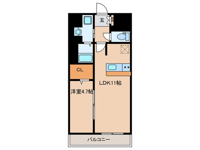 ﾌﾟﾚｻﾝｽTHE高岳(401)の物件間取画像