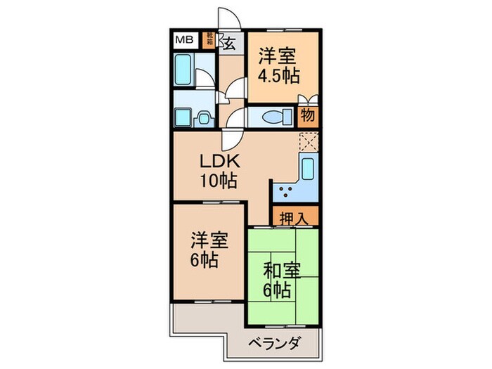 ダイアパレス本郷（４０４）の物件間取画像