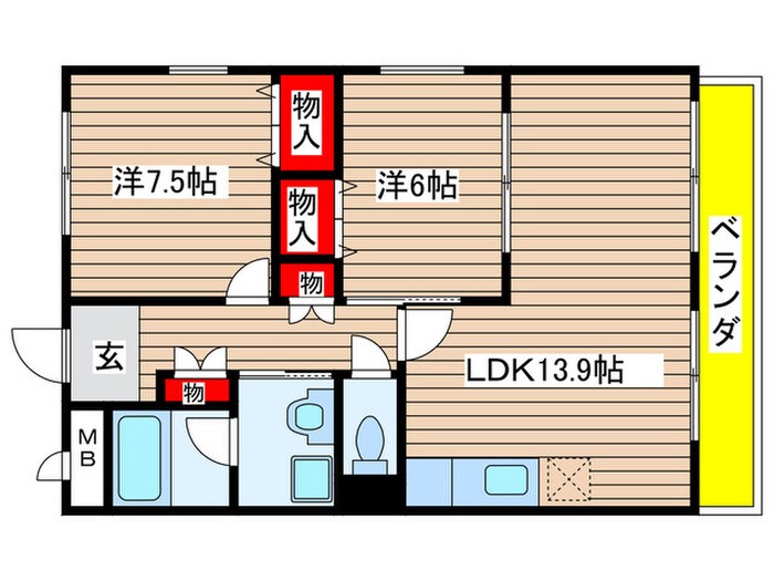 ドエル植田山の物件間取画像