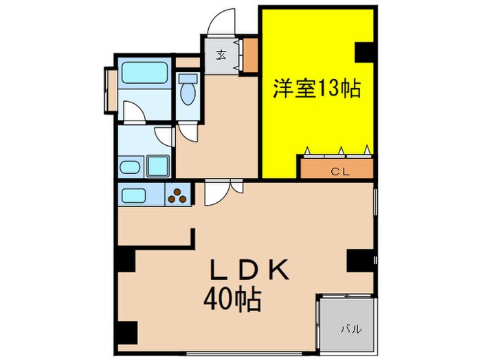 バ－ドヒル伏見の物件間取画像