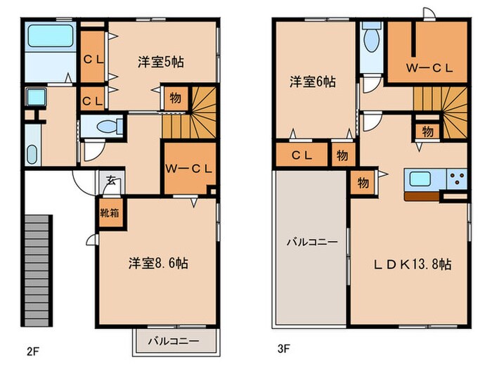 フェリーチェハウスの物件間取画像