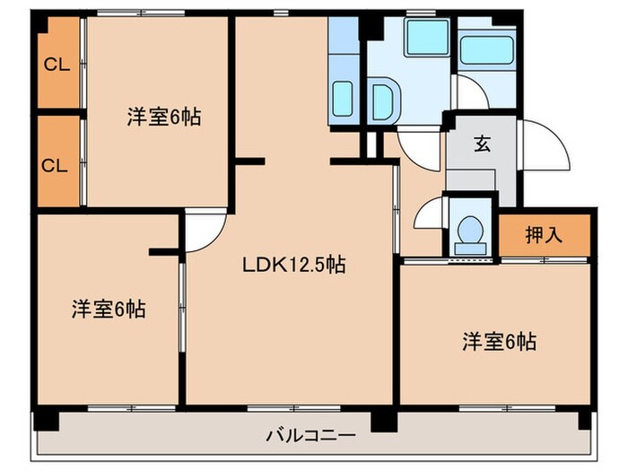 サンパーク柏原の物件間取画像