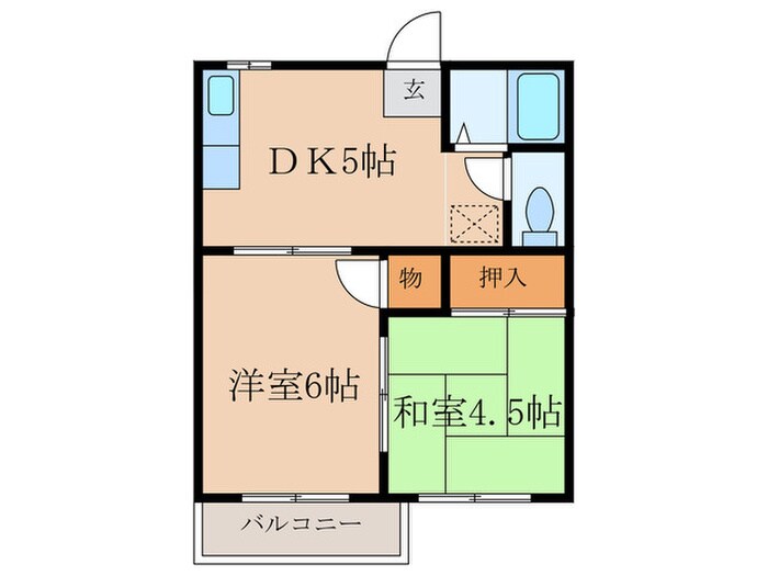 サンハウス第2の物件間取画像