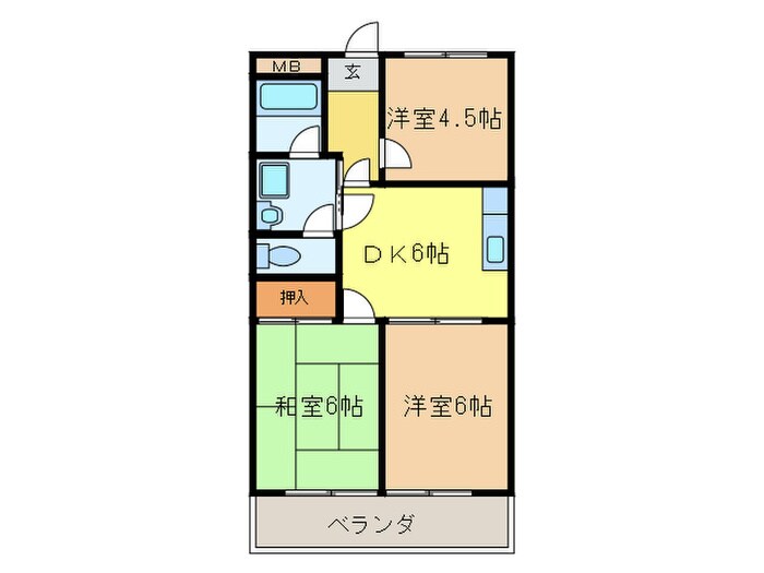 ユ－キパレス緑の物件間取画像