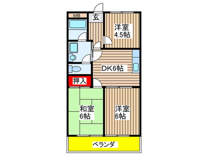 ユ－キパレス緑の物件間取画像