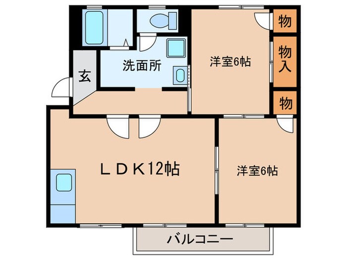 サンリバーＡの物件間取画像