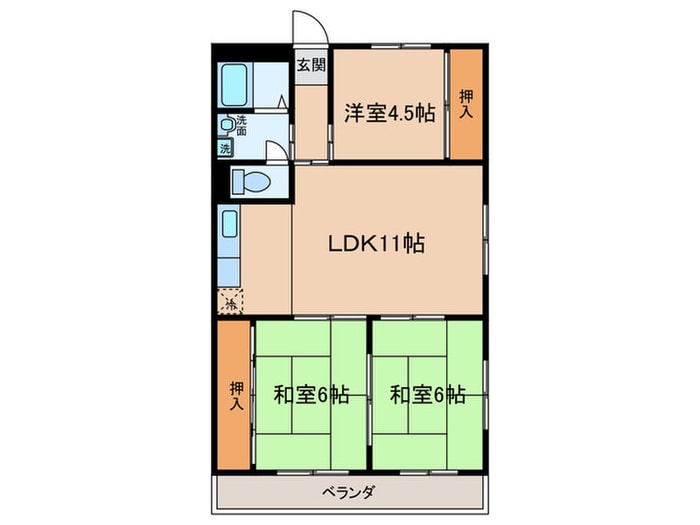 光ハイツの物件間取画像