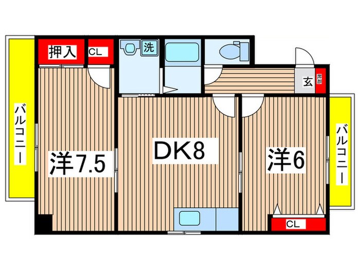 エスパス酒井の物件間取画像