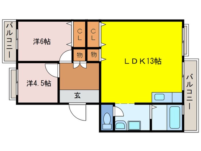 リトルアイランドの物件間取画像
