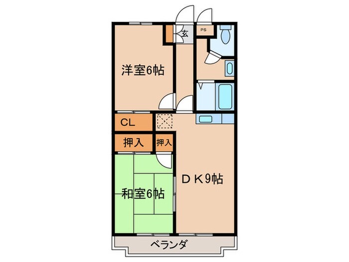 ハイツ花水木Ⅲの物件間取画像